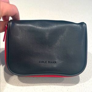 Cole Haan - Black and Red Travel zippered pouch